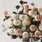 Beige & White Faux Kiku Flowers – 25-Head Silk Chrysanthemums with 18 Eucalyptus Stems, Long-Stem Pom Pom Fake Mums for Vase, Centerpiece, Bouquet, Floral Arrangement, Neutral Tan Cream Décor